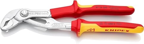 Knipex Cobra® VDE Pince multiprise de pointe, isolée chromée, isolées par gaines bi-matière, certifiées VDE 250 mm 87 26 250