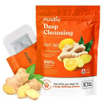 Nuubu Ginger Detox Foot Patches 10 Pcs Detox Foot Pads, Foot Detox Pads to Remove Toxins, Natural Deep Cleansing for Stress Relief & Deep Sleep, Enhance Blood Circulation