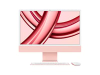 Apple iMac 24" M3, 8-Core CPU, 8-Core GPU - 8 Gt yhteismuistia - 256 Gt SSD‑tallennustila - Pinkki