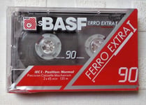 CASSETTE AUDIO K7 TAPE 1 CASSETTE VIERGE BASF FERRO EXTRA I 90 MINUTES NEUF (1)