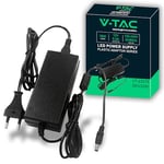 V-TAC Adaptateur Alimentation 12V 70W 6,5A pour Caméras, Bandes LED, Modems - Transformateur Chargeur 12V - Prise 2 Pin EU pour Equipements Electroniques - AC 100-240V 50/60Hz - Noir