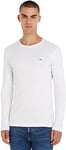 Tommy Jeans T-Shirt Homme Manches Longues TJM Original, Blanc (Classic White), M