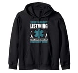 Sorry I wasn't Listening Emergency Room men Scrub Tech Zip Hoodie