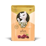 KITTY Cat Paté Wild Lot de 6 boîtes de 85 g de Nourriture Humide pour Chat sans céréales avec Taurine, Huile de Saumon et Moule aux orles Vertes, Aliment Complet à Haute teneur en Viande, fabriqué en