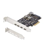 StarTech.com .com 5-Port USB PCIe Card, USB 3.2 10Gbps, PCI Express Ca