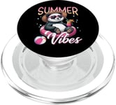 Flotteur de natation panda amusant Summer Vibes Beach Lovers PopSockets PopGrip pour MagSafe