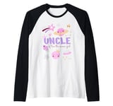 Uncle of Two The Moon Girl Cosmos Stars Space 2nd Birthday Raglan Baseball Tee