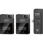 Comica Audio BoomX-D MI2 Ultracompact 2-Person Digital Wireless Microphone System for iOS Smartphones