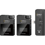 Comica Audio BoomX-D MI2 Ultracompact 2-Person Digital Wireless Microphone System for iOS Smartphones 