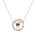 Swarovski Rose Gold Necklace Hollow Circle Pendant Ladies Jewellery NEW GENUINE