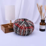 Fashionable hat Retro Beret Female Plaid Hat Girl Black Painter Hat Cap