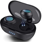 Écouteurs Bluetooth 5.0, Casque sans Fil,Écouteurs Microphone intégré et étui de Chargement, réduction de Bruit stéréo 3D HD pour Apple Airpods/Android/iPhone