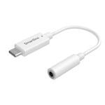 Smartline USB-C till 3,5 mm Jackstik Audio Adapter 13 cm - Vit