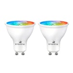 Enshine GU10 Zigbee Bulb, Smart Bulb, Work with hue* / Alexa/Google Home (Hub Required), 5W(40W), RGBCW, 470 Lumens, 2Pack