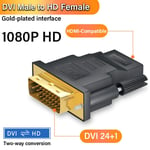 DVI to HD =0.5m Adaptateur de câble compatible DVI vers HDMI, connecteur bidirectionnel mâle vers femelle, convertisseur pour PS3, budgétaire, ordinateur portable, TV Box, 1080P ""Nipseyteko