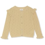 Konges Sløjd Valkan frill pointelle cardigan – reed yellow - 18m