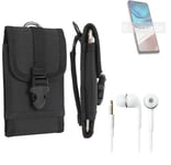 For Motorola Moto G42 + EARPHONES Belt bag outdoor pouch Holster case protection