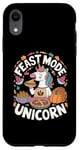 Coque pour iPhone XR Thanksgiving Unicorn Feast Mode Licorne Thanksgiving Party