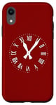 iPhone XR Clock Ticking Hour Vintage in White Color Case