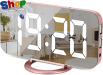 Digital  Clock  Large  Display ,  LED  Electric  Alarm  Clock  Mirror  Surface