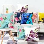 45 45cm Polyester Flower Pillow Case Cover Sofa Car Throw Cush E