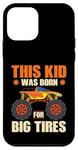 Coque pour iPhone 12 mini Monster Truck pour enfants, tout-petits, anniversaire, école, garçons