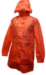 Joules GoLightly Poppy Spot Red Packaway Jacket Waterproof Rain Mac Coat Women 8