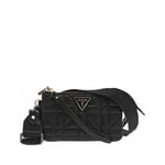 Mini sac à bandoulière large FEMME Guess noir matelassé