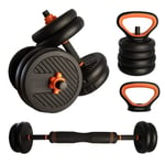 Netsportique Kit de Musculation Complet 15kg - Kit de Musculation 6 en 1 pour Home Gym