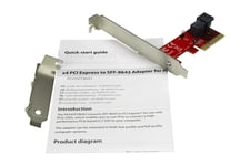 StarTech.com 4-Lane PCI Express to SFF-8643 Adapter for PCIe NVMe U.2 SSD - U.2 2.5" NVMe SSD Adapter (PEX4SFF8643) - gränssnittsadapter - SAS 12Gb/s - PCIe x4