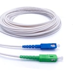 Elfcam - Cable/Rallonge Fibre Optique ( Freebox ) - Jarretiere Simplex Monomode sc-apc a sc-upc - Blindage et Con(0.5M)