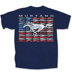 Joe Blow Ford Mustang Stacked Flag Red White Blue Muscle Car Men T Shirt FMMFA-U