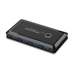 USB 3.0 Switcher Selector 2 datorer som delar 4 USB -enheter Switch Hub Adapter