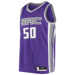 BFDEZ Zach – Violet – Randolph Broderie Sacramento Top sans manches Kings Maillot de basket-ball en maille #50 Zach Swingman Icon Edition-S