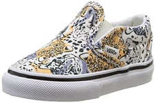 Vans T Classic Slip-On Wild Cat, Chaussures Bébé marche mixte bébé, Multicolore (Wild Cat/True White), 20 EU