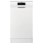 AEG 6000 Freestanding Slimline Dishwasher FFB62417ZW SatelliteClean, 45cm, with AirDry Technology, 9 Place Settings, 9 Programmes, White