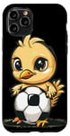Coque pour iPhone 11 Pro Costume de poussin Happy Soccer