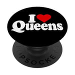 J'ADORE HEART QUEENS, NEW YORK, NEW YORK PopSockets PopGrip Adhésif