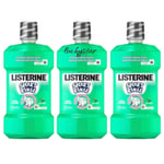 3 x Listerine Smart Rinse Mouthwash for Kids 6+ Mild Mint 250ml Sugar Free