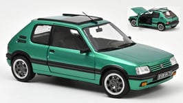 Peugeot 205 Gti Dividing With Windowroof 1991 Vert 1:18 Model 184847 Norev