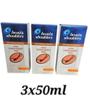 Head and Shoulders Hair Extra Strenthening Tonic 50ml Haircare--3x50ml Pack