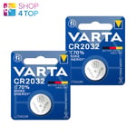 2 VARTA CR2032 LITHIUM BATTERIES 3V COIN CELL BUTTON DL2032 EXP 2033 NEW