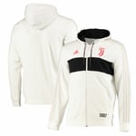 Juventus Football Full Zip Hoodie Sweatshirt Mens White