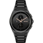 Hugo Boss Steer Mens Black Watch 1514068 Stainless Steel (archived) - One Size