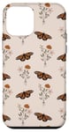 Coque pour iPhone 12 mini Bouquet de fleurs sauvages vintage motif floral beige