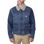 Carhartt Men's Herren Übergangsjacke Relaxed Fit Denim Sherpa-Lined, Farbe:Beech, Größe:XL Fleece Jacket, Beech, XL