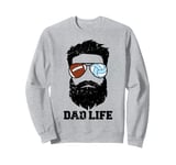 Football Volleyball Dad Messy Hair Beard Football Volleyball Sweatshirt