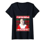 Womens Friday Night Dinner Xmas Martin Christmas Ho Ugly Lol Meme V-Neck T-Shirt