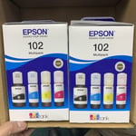 2x Genuine Epson 102 Ink Bottles EcoTank 4-set for ET-2700 ET-4850,4750 ET-3850