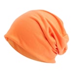 (-oranssi) Pipo Puuvillahattu naisille Mies Syksy Talvi Joustava Rento yksivärinen Slouchy Chemo Cap